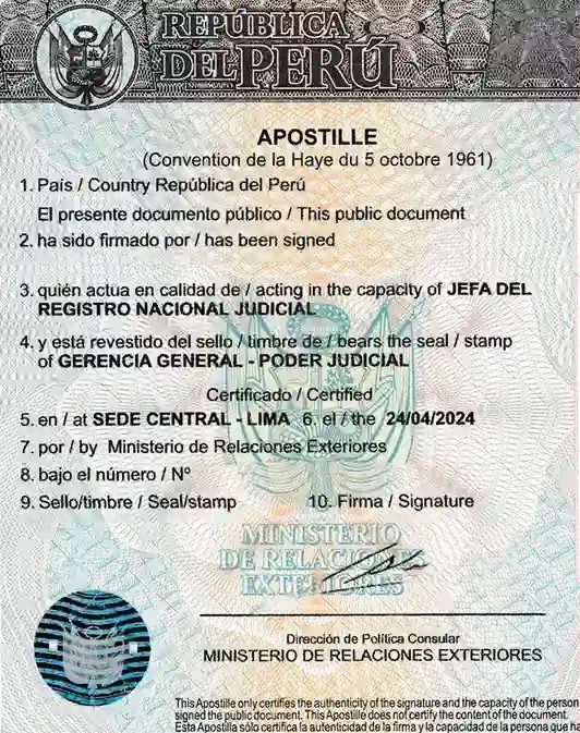 Sello Apostilla Peru Sello Apostilla Peru